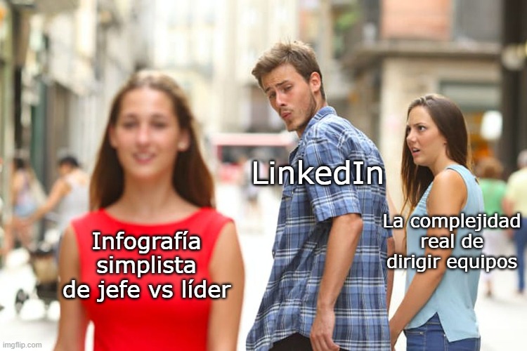 Meme jefe vs líder: LinkedIn prefiere la infografía simplista